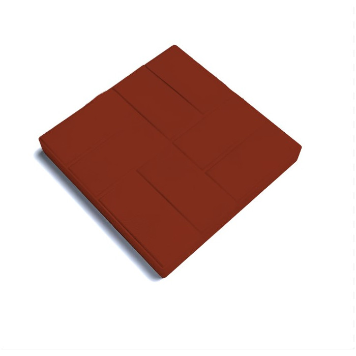 Квадратная тротуарная плитка 400х400х50 паркет Красный